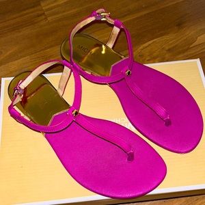 Michael Kors Fuschia thong sandals